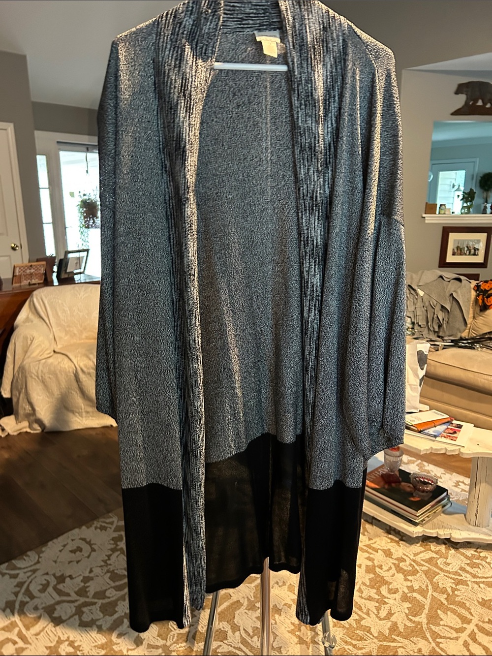 Chico’s Open Front Long Cardigan